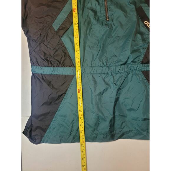 Vintage Adidas Windbreaker Track Jacket 1/2 Zip Nylon Retro Y2K Drawstring Waist - Picture 6 of 16